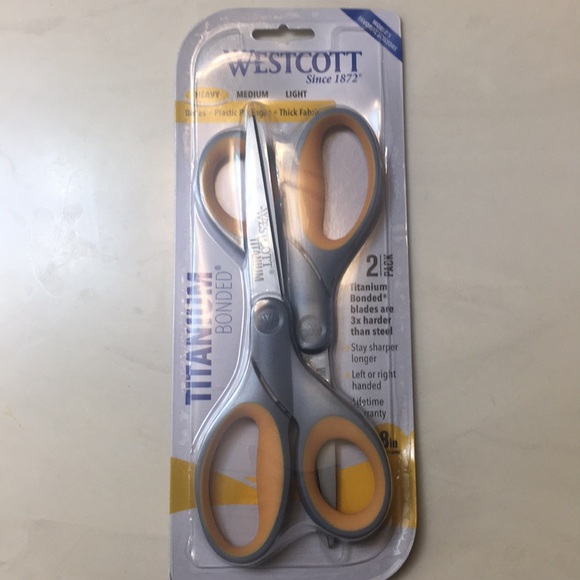 Wescott Double Pack Titanium Heavy Scissors NIP - Picture 4 of 6